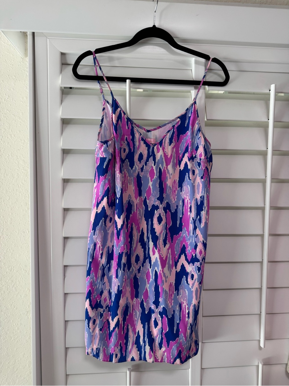Lily Pulitzer fun Colorful Abstract Print Slip Dress - Pink & Blue